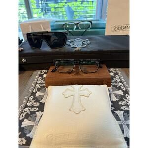 Chrome Hearts Glasses 'Slap Nuts I' Glossy Black